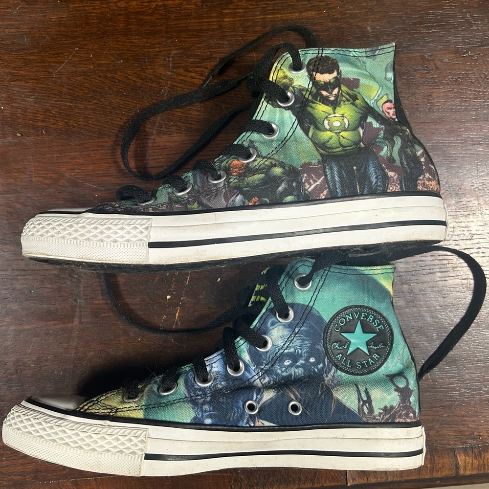 Converse High-Top Sneakers Green Lantern